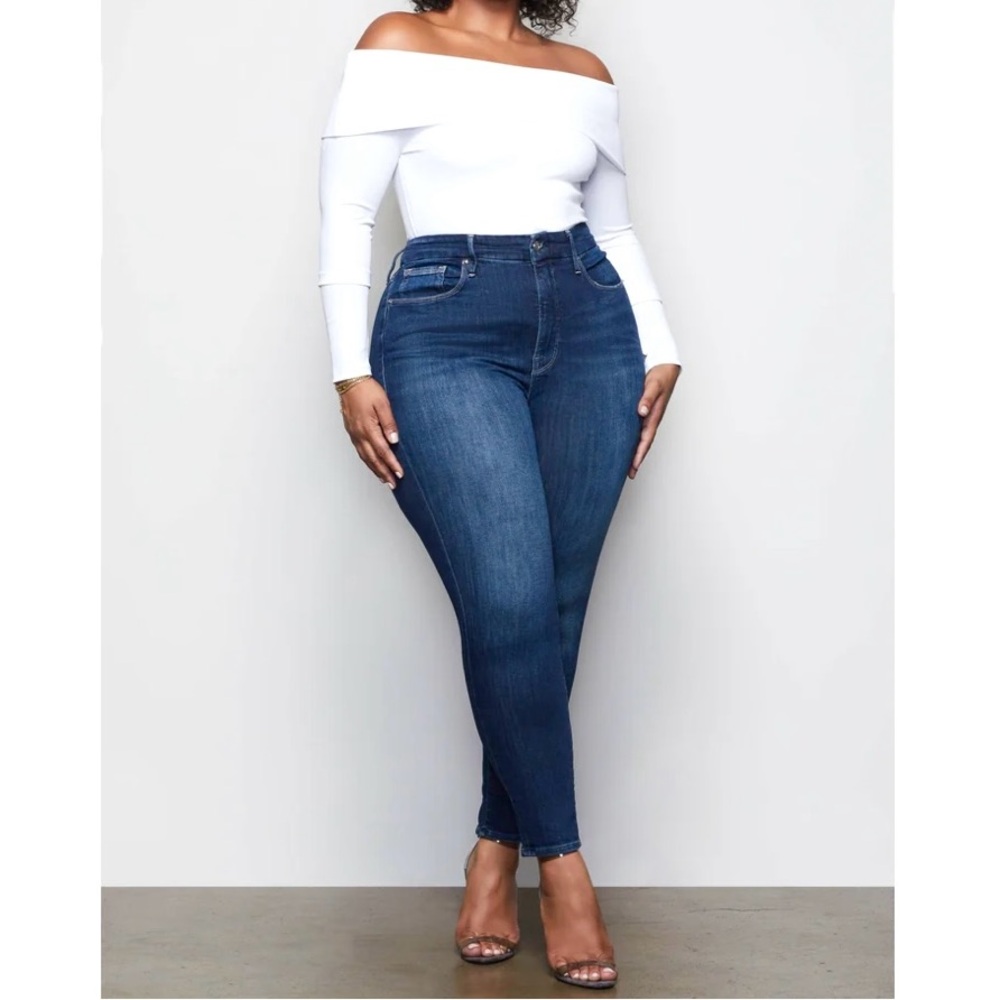 NWT Good American Good Legs Crop Sculpting Stretch Skinny Jean Plus Size